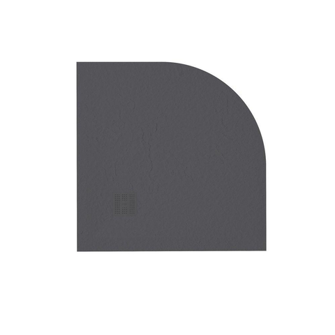 Zeza Grade Douchebak - 90x90cm - antislip - antibacterieel - mineraalmarmer - kwartrond - mat zwart SW1152806