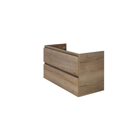 H&R Badmeubelen Infinity Wastafelonderkast - 100x44.8x55cm - 2 lades - greeploos - natuur eiken SW462305