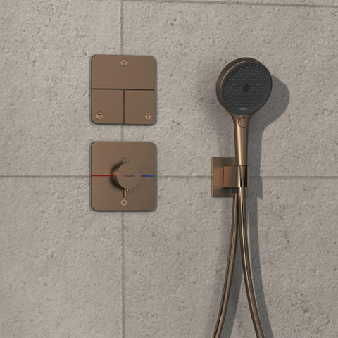 Hansgrohe Showerselect comfort q Thermsotaat - inbouw - 1 functie - extra uitgang - geborsteld brons SW918048
