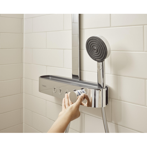 Hansgrohe Pulsify s Howerpipe - 26cm - 2jet - planchet - 40cm - hoogglans chroom SW651114