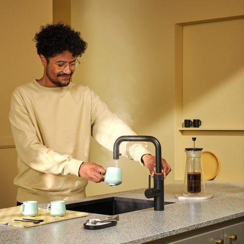Quooker Flex Square kokendwaterkraan - draaibare & uittrekbare uitloop - Combi+ reservoir - Warm / kokend water - Zwart SW1441984