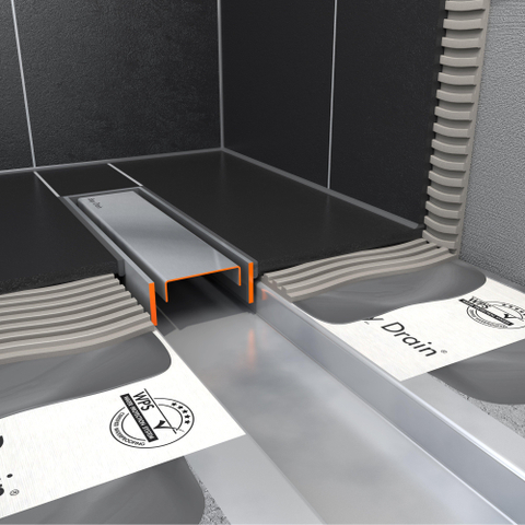 Easy Drain Compact TAF afvoergoot enkele plaat 50cm 30mm met Zero design rooster RVS TWEEDEKANS OUT14727