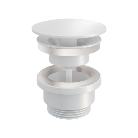 Hotbath Mate Always open plug - met schroef rond - mat wit SW74454