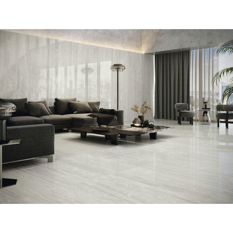 ÉCHANTILLON Terravito Dovaro Carrelage de sol et de mur - 120x120cm - rectifié - poli Gris SW1131053