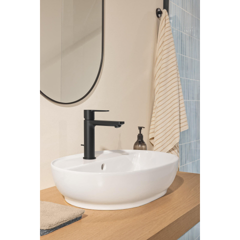 GROHE Lineare New wastafelkraan - s-size - met waste - mat zwart SW1477568