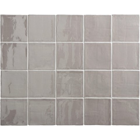 Terravito Viondo carreau mural - 13x13cm - 10mm - Carré - Gris Brillant SW542673