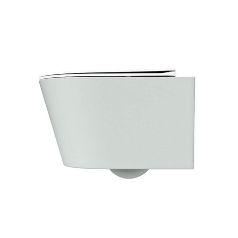 Mondiaz LAVIE hangtoilet – spoelrandloos – 36 x 53 cm – met softclose zitting – Greey (lichtgroen/grijs), zitting Talc (wit) SW1208757