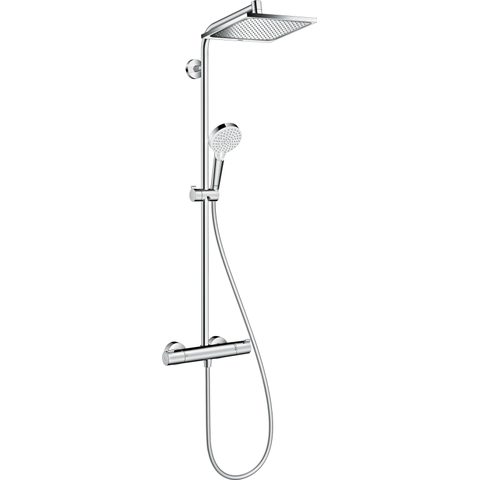 Hansgrohe Crometta e Showerpipe - 240 - 1jet - ecosmart - met thermostaat - hoogglans chroom SW73207