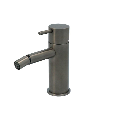 Hotbath Cobber Bidetmengkraan L-uitloop - zonder waste - mat/glans verouderd ijzer (zwart) SW73684