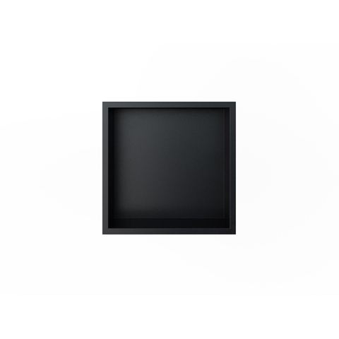 Looox BoX nis - 30X30X7cm - inbouw - met flens - zwart mat SW546700