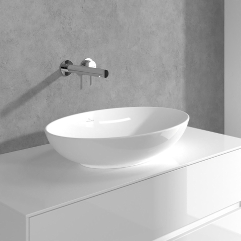 Villeroy & Boch Loop & Friends wastafeluitloop set - wandmontage - hoogglans chroom SW974316
