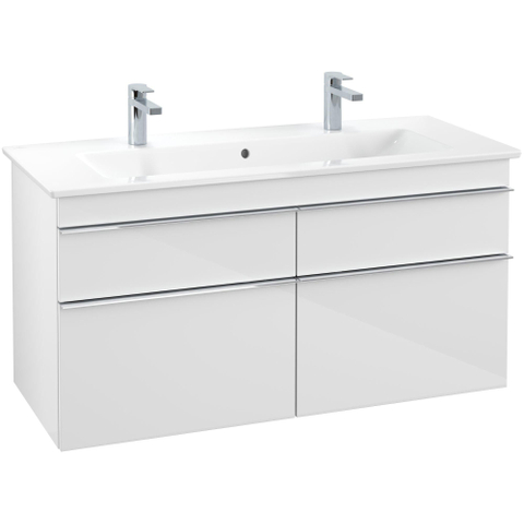 Villeroy & Boch Venticello Meuble sous lavabo 115.3x47.7x59cm avec 4 tiroirs blanc glossy GA42623