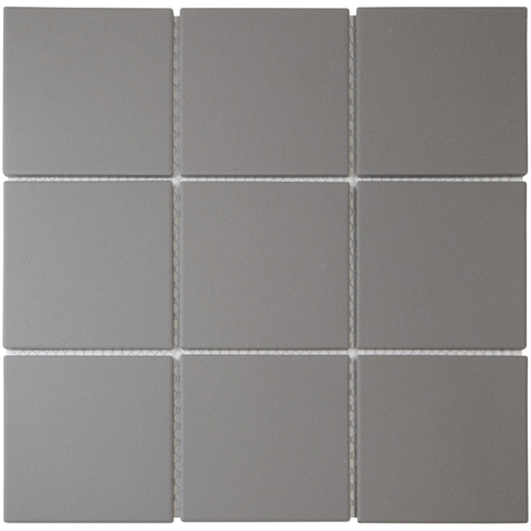 The Mosaic Factory London mozaïektegel - 30x30cm - 6mm - vierkant - R11 - mat dark grey (antraciet) SW1235299
