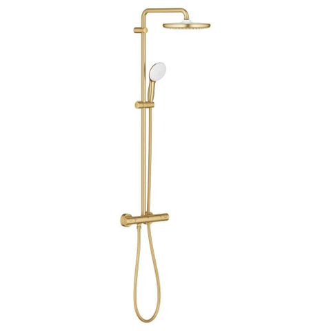 GROHE Tempesta 250 colonne de douche - avec thermostat mural - cool sunrise brossé (doré) SW1587942