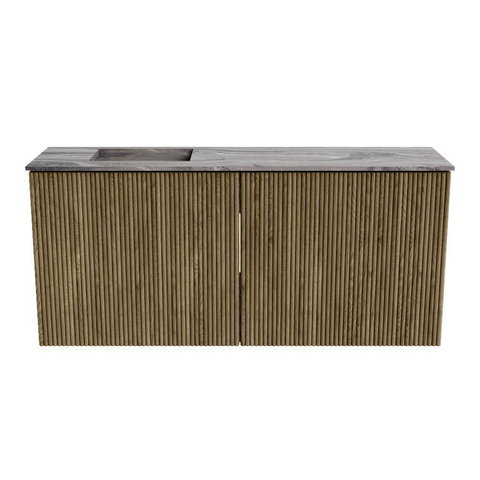 Mondiaz JOYA-DLUX 90cm toiletmeubel - kleur Dusk - Wastafel FAYE positie Links Zonder kraangat kleur Sombra. SW1426145