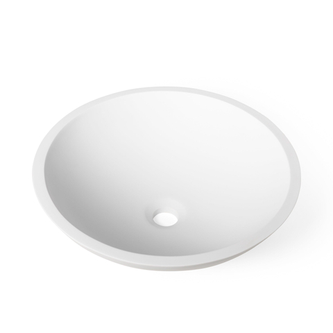 Wiesbaden Valerie Waskom rond - 43x13cm - solid surface - mat wit SW102824