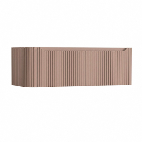 H&R Badmeubelen Juice Wastafelonderkast - 120x45x40cm - linkerhoek afgerond - 3D-front - 2 lades - geïntegreerde greep - strawberry SW1260098