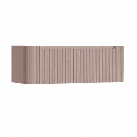 H&R Badmeubelen Juice Wastafelonderkast - 120x45x40cm - afgeronde hoeken - 3D-front - 2 lades - geïntegreerde greep - strawberry SW1259348