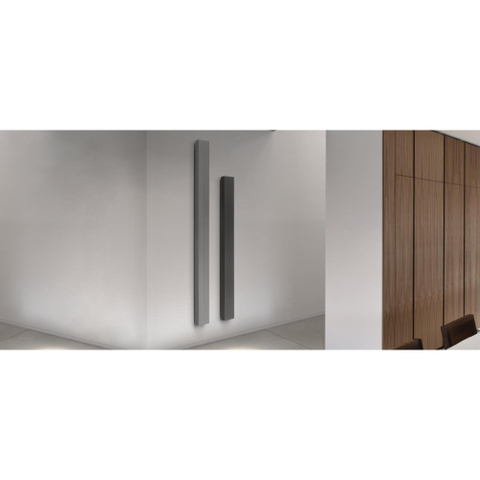 Vasco Bryce Mono radiateur design aluminium vertical 2200x150mm 696W - raccordement 0066 blanc structuré (S600) SW237099