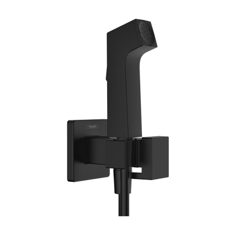 Hansgrohe Bidette bidet handdouche - 1jet e ecosmart v. warm waterm. Porter douchehouder en doucheslang 125cm - mat zwart SW1172928