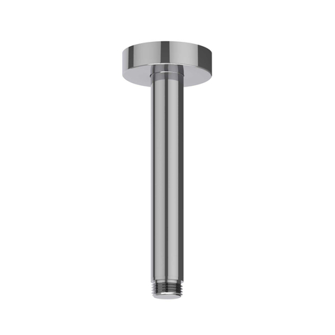 IVY Pact Ensemble de douche pluie - encastré - symmetry - inverseur-arrêt 2 voies - bras de plafond 15cm - douche de tête slim 25cm - barre de douche avec sortie - flexible de douche 150cm - douchette bâton - Chromé SW1035644