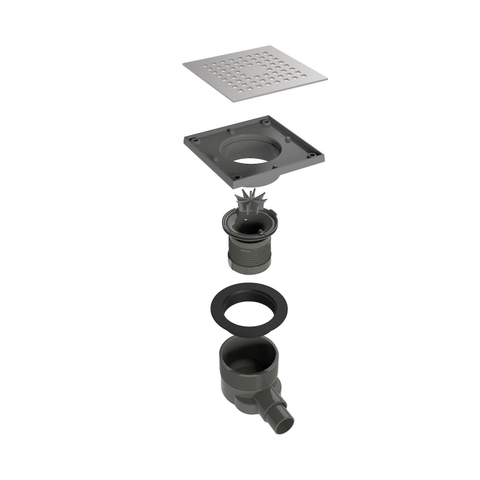 Easy Drain Aqua quattro siphon de sol ABS 10x10cm horizontal GA23694
