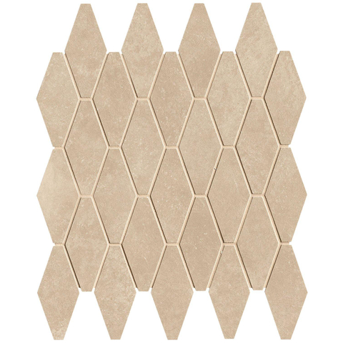Terravito Elzino Mozaïektegel - 31x35.5cm - ruit - 9mm - Beige mat SW1122754