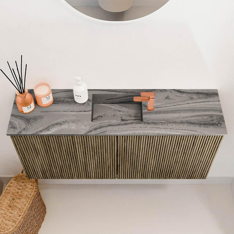Mondiaz JOYA-DLUX 90cm toiletmeubel - kleur Dusk - Wastafel FAYE positie Midden 1 kraangat kleur Sombra. SW1426137