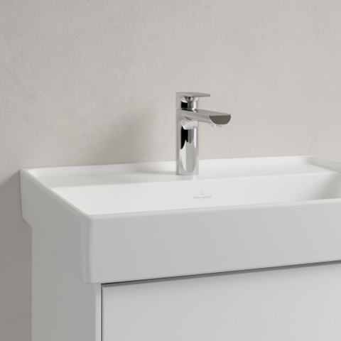 Villeroy & Boch Collaro wastafel - 60x47cm - zonder overloop - 1 kraangat CeramicPlus - Stone White (mat wit) SW358312