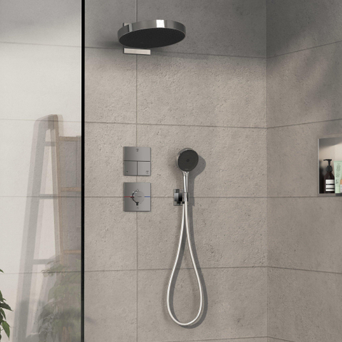 Hansgrohe ShowerSelect Comfort E Thermostaat - inbouw - 1 functie - extra uitgang - hoogglans chroom SW918050