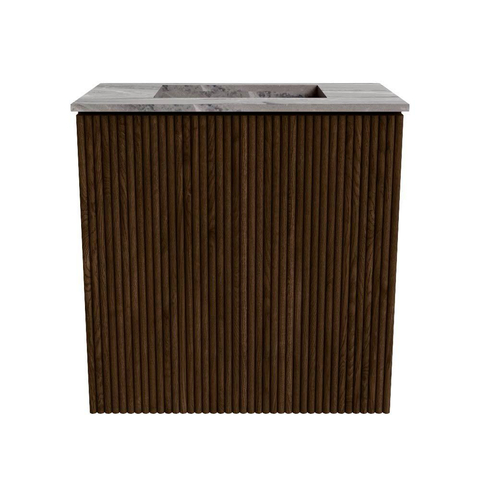 Mondiaz JOYA-DLUX Meuble de toilette 40cm - couleur Walnut - Lavabo FAYE position Milieu Sans trou de robinet couleur Sombra SW1424696