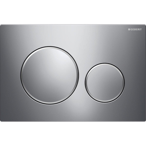Geberit Sigma20 bedieningsplaat - 2-toets spoeling - ronde knoppen - glans chroom/mat chroom/glans chroom - dualflush - hoogglans chroom SW53742
