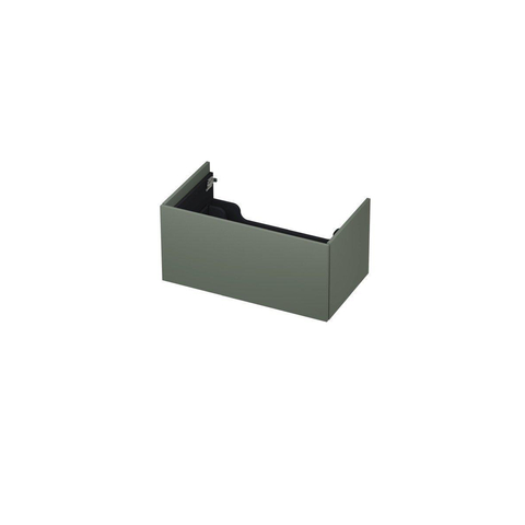 INK Wastafelonderkast - 80x45x37.6cm - 1 lade - push to open - met recht opdekfront - MDF lak - Mat beton groen SW439459