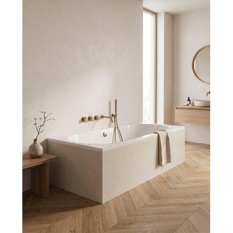 Zeza Oval Ligbad - 190x90cm - acryl - duo - glans wit SW1015080
