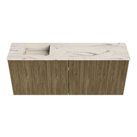 Mondiaz JOYA-DLUX 100cm meuble de toilette - couleur Dusk - Vasque FAYE position Gauche 1 trou de robinet couleur Nata. SW1426272