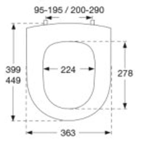 Pressalit Objecta d abattant de WC Polygiene avec abattant noir GA45336