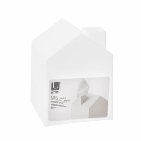 Umbra Casa Porte-mouchoir papier 13x13x17cm Polyester Blanc SW539517