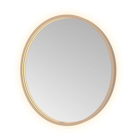 Hotbath &MORE Spiegel Round - diameter 60cm - direct en indirect LED - spiegelverwarming - dimbaar - met afstandsbediening - PVD - geborsteld koper SW1245879