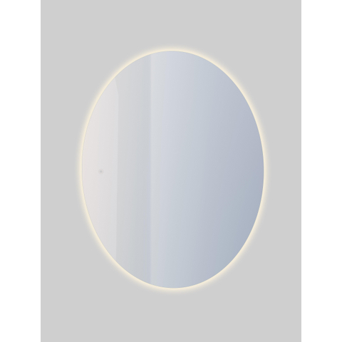 Adema Oval badkamerspiegel ovaal 60x80cm met indirecte LED verlichting met spiegelverwarming en touch schakelaar SW494059