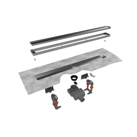 Easydrain Compact taf verlaagd douchegoot rooster 60cm tegel voor tegeldikte 3 13 mm rvs OUTLETSTORE STORE31861