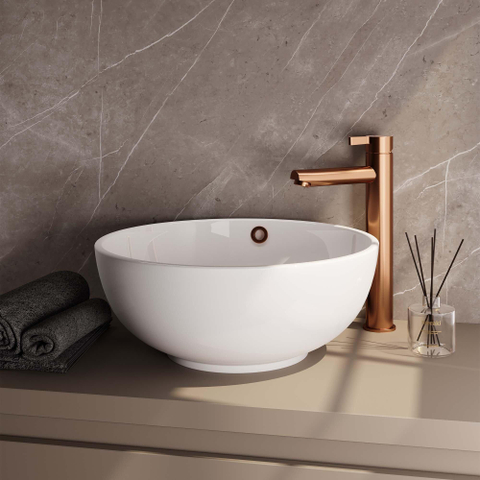Brauer Copper Edition Mitigeur rehaussé poignée type HD1 ColdStart Cuivre brossé PVD SW374447