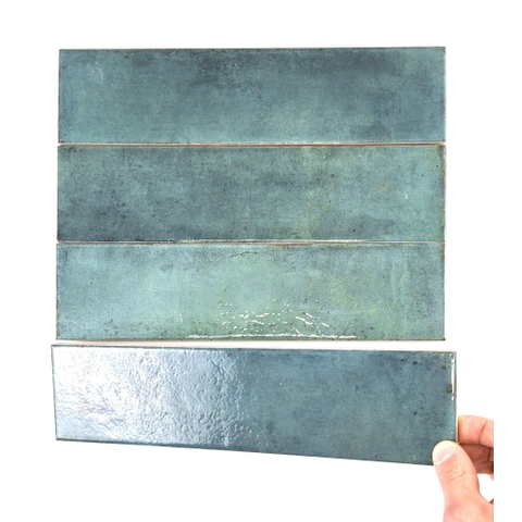 SAMPLE Terravito Sileno Voor wandtegel - 30x7.5cm - 8mm - Groen SW1221411