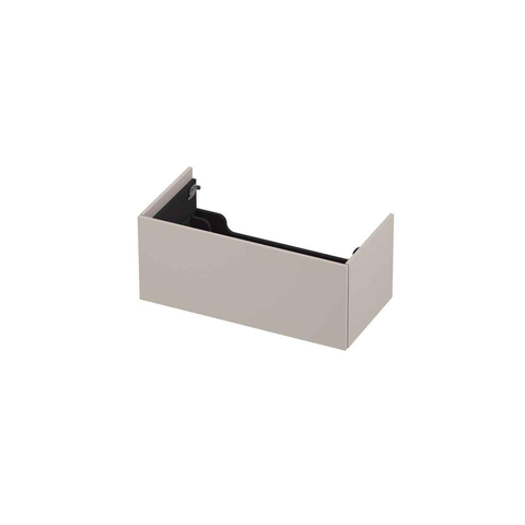 INK P2O Meuble sous-lavabo - 90x45x37.6cm - 1 tiroir - push 2 open - façade rapportée droite - MFC Chêne ivoire SW798481