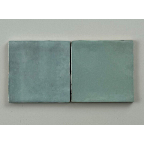 ÉCHANTILLON Terravito Mellina Carrelage mural en céramique - 10x10cm - 8mm - Bleu clair SW1474992