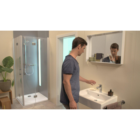 Hansgrohe Logis 1 greeps wastafelkraan - 100 met trekwaste - hoogglans chroom 0605647