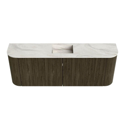 Mondiaz JOYA-DLUX Meuble de salle de bains 113,2 cm - arrondis gauche et droite couleur Shadow - Vasque FAYE position Milieu 1 trou de robinet couleur Ostra SW1423031