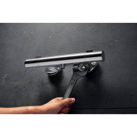 Hansgrohe Ecostat fine Douchekraan - thermostatisch - zonder omstel HOH=15cm - thermostaat - hoogglans chroom (wit) SW1152220