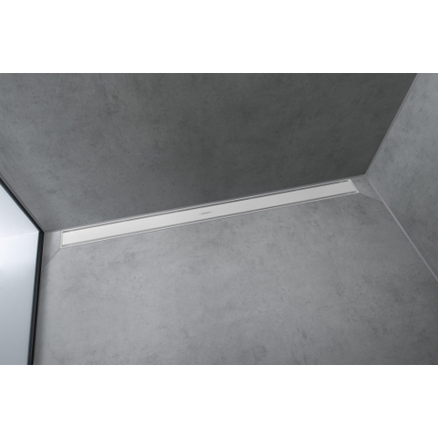 Hansgrohe RainDrain Match Douchegoot - 90cm - hoogte verstelbaar frame - mat wit SW1590440