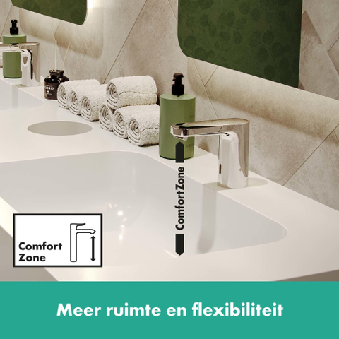 Hansgrohe Vernis Blend wastafelkraan elektronisch 6V koud water - hoogglans chroom SW651355