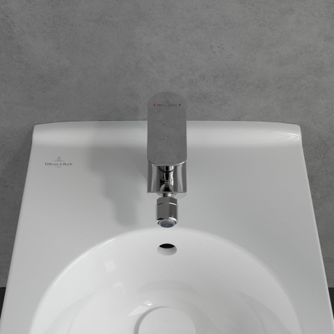 Villeroy & Boch Dawn 1 greeps wastafelkraan verhoogd - zonder pop up afvoergarnituur - hoogglans chroom SW974125